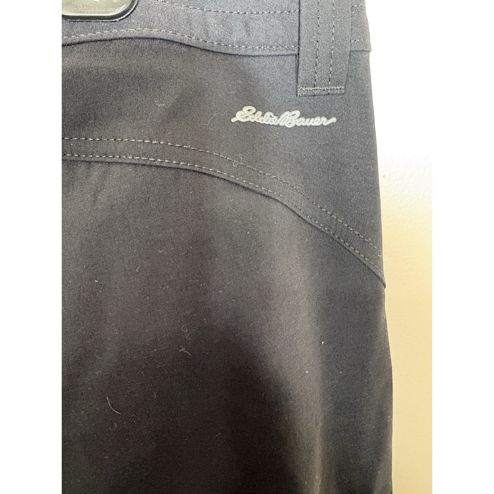 Eddie Bauer First Ascent Black Cargo Capri Pants Size 12 Petite Outdoor Hiking - Picture 4 of 6